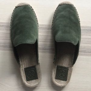 Tory Burch suede espadrille slides